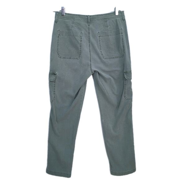 J CREW Olive Green The New Straight-Leg Cargo Pant Ankle Pockets Women's 29 Tall - Picture 3 of 5